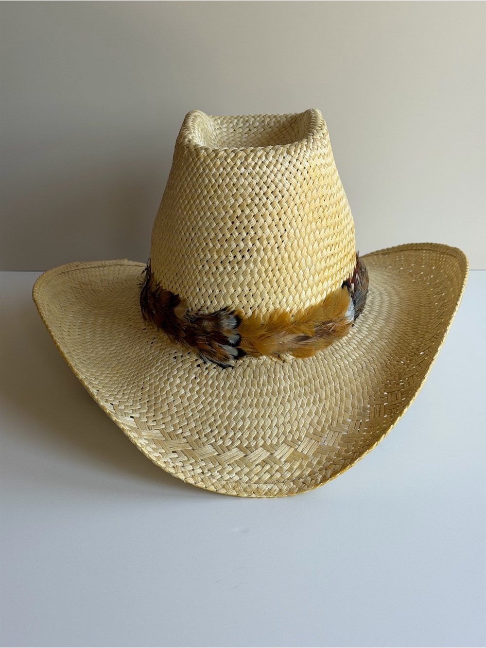 Resistol Stagecoach Western Style Straw Hat Vintage Self Conforming Size 7 3/8 - Picture 2 of 7